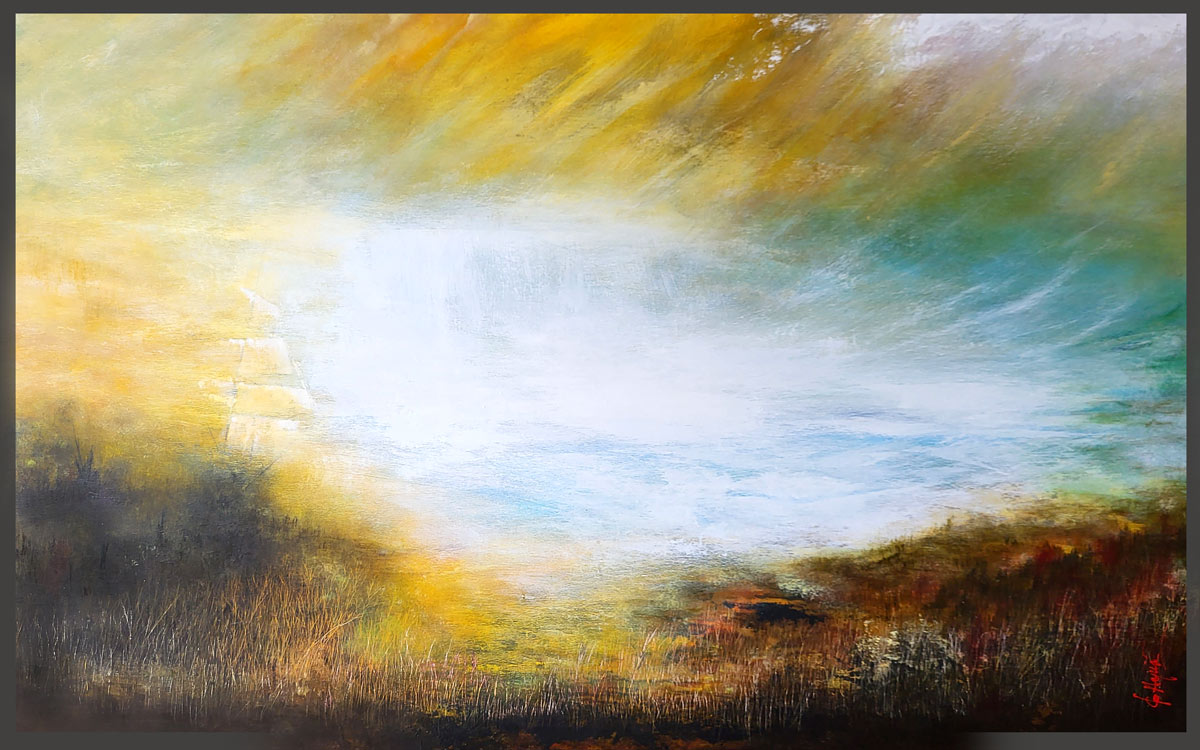peinture abstraction paysage haguier
